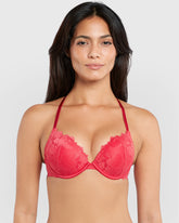 La Senza Hello Sugar Double Pushup Plunge Bra Pink / 34B